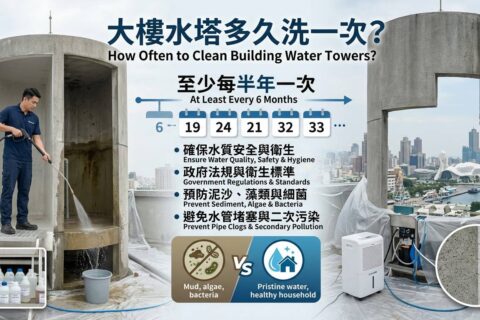 水塔多久清一次？公寓和大樓水塔清洗頻率與時間一次看懂